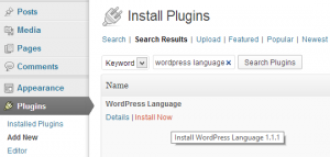 WordPress Language Plugin installieren 1